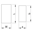 TRACON TFE-SZ3 - Szellőzőrács fém elosztószekrényhez L×W=200x115mm, IP43