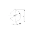 TRACON TFE-ZM2 - Biztonsági zár TFE.. és TFE..M fali fém elosztószekrényhez D=22.5mm (20mm), RAL7032