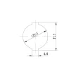 TRACON TFE-ZM2 - Biztonsági zár TFE.. és TFE..M fali fém elosztószekrényhez D=22.5mm (20mm), RAL7032