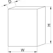 TRACON TFE1008040 - Fém elosztószekrény, acél, szürke H×W×D=1000×800×400mm, IP55