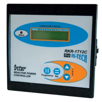   TRACON TFJA-02 - Fázisjavító automatika, egyfázisú, 12 kondenzátor telephez 144×144mm