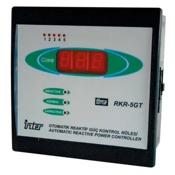   TRACON TFJA-07 - Fázisjavító automatika, egyfázisú, 5 kondenzátor telephez 144×144mm