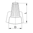 TRACON TFM3 - Rácsavarható vezetékösszekötő, merev réz vezetékhez 1-4mm2, 600VAC, max. 25A