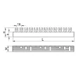 TRACON TFSS-3-12 - Soroló sín - csapos kivitelű max.63A, 230/400VAC, 3P, 12modul, 215mm