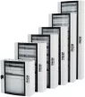 TRACON TGE606020 - Ívelt biztonsági üvegajtós fémelosztószekrény 600×600×200mm / 72M (3×24 mod)