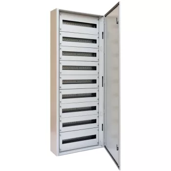   TRACON TGEF6015025 - Fémajtós fém elosztószekrény 600×1500×250 / 216M (24×9 rows)