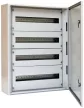 TRACON TGEF607520 - Fémajtós fém elosztószekrény W×L×H=600×750×200 / 96M (4×24) , IP54