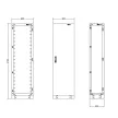TRACON TGEFM6021040 - Moduláris (sorolható) fém elosztószekrény teli szerelőlappal W×L×H=600×2100×400 / IP54