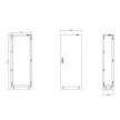 TRACON TGEFM8021040 - Moduláris (sorolható) fém elosztószekrény teli szerelőlappal W×L×H=800×2100×400 / IP54