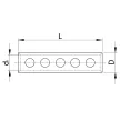 TRACON THCS6 - Szigeteletlen toldóhüvely csavarral, ónozott 6mm2, (d1=4,5mm, L=20,5mm)