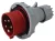 TRACON TICS-0152PF - Fázisfordítós ipari csatlakozó dugó külső tömszelencével 16A, 400V, 3P+N+E, 6h, IP67