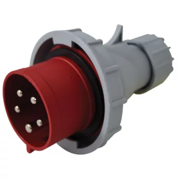   TRACON TICS-0252PF - Fázisfordítós ipari csatlakozó dugó külső tömszelencével 32A, 400V, 3P+N+E, 6h, IP67