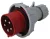 TRACON TICS-0252PF - Fázisfordítós ipari csatlakozó dugó külső tömszelencével 32A, 400V, 3P+N+E, 6h, IP67