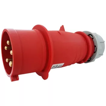   TRACON TICS-025PF - Fázisfordítós ipari csatlakozó dugó külső tömszelencével 32A, 400V, 3P+N+E, 6h, IP44