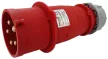 TRACON TICS-025PF - Fázisfordítós ipari csatlakozó dugó külső tömszelencével 32A, 400V, 3P+N+E, 6h, IP44