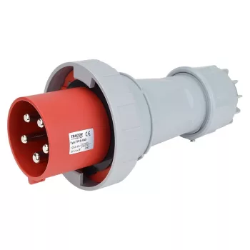   TRACON TICS-045 - Ipari csatlakozó dugó, fokozott védelemmel 125A, 400V, 3P+N+E, 6h, IP67