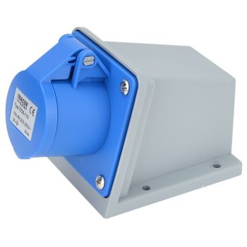  TRACON TICS-113 - Felületre szerelhető ipari csatlakozóaljzat 16A, 250V, 2P+E, 6h, IP44
