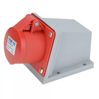   TRACON TICS-114 - Felületre szerelhető ipari csatlakozóaljzat 16A, 400V, 3P+E, 6h, IP44