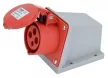 TRACON TICS-114 - Felületre szerelhető ipari csatlakozóaljzat 16A, 400V, 3P+E, 6h, IP44
