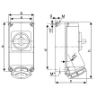 TRACON TICS-1152R - Felületre szerelhető ipari csatl.aljzat reteszelt kapcs.-val 16A, 400V, 3P+N+E, 6h, IP67