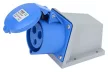 TRACON TICS-123 - Felületre szerelhető ipari csatlakozóaljzat 32A, 250V, 2P+E, 6h, IP44