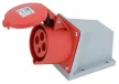 TRACON TICS-124 - Felületre szerelhető ipari csatlakozóaljzat 32A, 400V, 3P+E, 6h, IP44