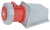 TRACON TICS-134 - Felületre szerelhető ipari csatlakozóaljzat 63A, 400V, 3P+E, 6h, IP67