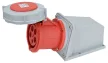 TRACON TICS-135 - Felületre szerelhető ipari csatlakozóaljzat 63A, 400V, 3P+N+E, 6h, IP67