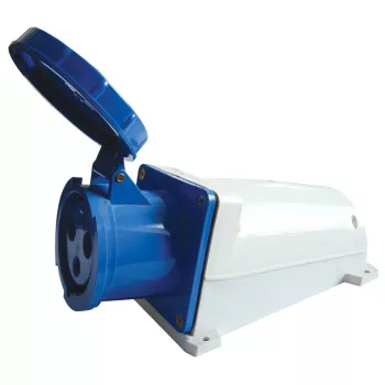   TRACON TICS-143 - Felületre szerelhető ipari csatlakozóaljzat 125A, 250V, 2P+E, 6h, IP67