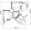 TRACON TICS-212GD - Többférőhelyes átalakító csatlakozó, fekete 250 VAC, 16 A, 2xSCHUKO, max. 3680 W, IP44