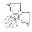 TRACON TICS-212GD - Többférőhelyes átalakító csatlakozó, fekete 250 VAC, 16 A, 2xSCHUKO, max. 3680 W, IP44