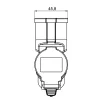 TRACON TICS-212GD - Többférőhelyes átalakító csatlakozó, fekete 250 VAC, 16 A, 2xSCHUKO, max. 3680 W, IP44