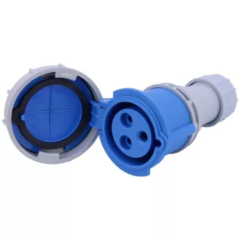   TRACON TICS-2232H - Ipari csatlakozóaljzat, fokozott védelemmel 32A, 230V, 2P+E, 6h, IP67