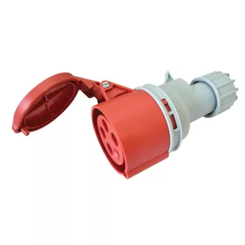   TRACON TICS-225H - Ipari csatlakozóaljzat, külső tömítőszelencével 32A, 400V, 3P+N+E, 6h, IP44