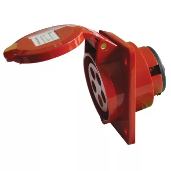   TRACON TICS-315 - Beépíthető ferde ipari csatlakozóaljzat 16A, 400V, 3P+N+E, 6h, IP44