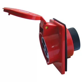   TRACON TICS-324 - Beépíthető ferde ipari csatlakozóaljzat 32A, 400V, 3P+E, 6h, IP44