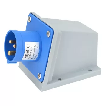   TRACON TICS-513 - Felületre szerelhető ipari csatlakozó dugó 16A, 250V, 2P+E, 6h, IP44