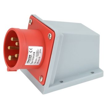   TRACON TICS-515 - Felületre szerelhető ipari csatlakozó dugó 16A, 400V, 3P+N+E, 6h, IP44