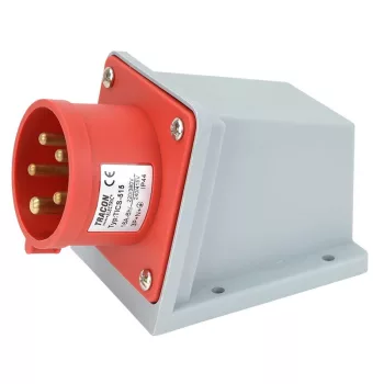   TRACON TICS-515 - Felületre szerelhető ipari csatlakozó dugó 16A, 400V, 3P+N+E, 6h, IP44