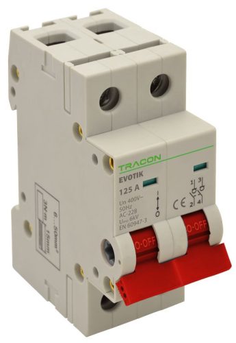 TRACON TIK2-100 - Leválasztó kapcsoló 2P, 100A