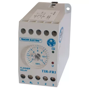   TRACON TIR-FR1 - Ütemadó 250V AC, 0,5s / 0-12s, 5A/250V AC, 10A/24V AC/DC
