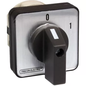   TRACON TK-256/2 - Kézikapcsoló, BE-KI 400V, 50Hz, 25A, 2P, 7,5kW, 48×48mm, 60°