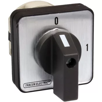   TRACON TK-259/3 - Kézikapcsoló, BE-KI 400V, 50Hz, 25A, 3P, 7,5kW, 48×48mm, 90°