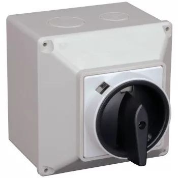   TRACON TKF-20T - Tokozott főkapcsoló, BE-KI 400V, 50Hz, 20A, 4P, 5,5kW, 64×64mm, IP44