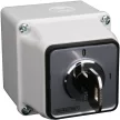 TRACON TKFK-20T - Tokozott főkapcsoló, kulcsos, BE-KI (Kulcs 0-áll. kivehető) 400V, 50Hz, 20A, 4P, 5,5kW, 48×48mm, IP44