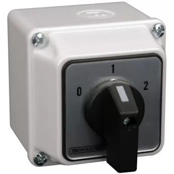   TRACON TKM-32/DT65 - Tokozott Dahlander motorkapcsoló 400V, 50Hz, 32A, 11kW, 64×64mm, IP65