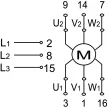 TRACON TKM-63/C - Közvetlen Y-D motorkapcsoló 400V, 50Hz, 63A, 18,5kW, 64×64mm
