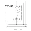 TRACON TKO-HE - Sorolható kapcsolóóra, heti, elektronikus, többfunkciós 230V, 16(4) A