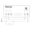TRACON TKO-N - Sorolható kapcsolóóra, napi, elektromechanikus 230V, 16(4) A