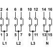 TRACON TKV-169/4 - Választókapcsoló, 1-0-2 400V, 50Hz, 160A, 2×4P, 37kW, 88×88mm, 90°